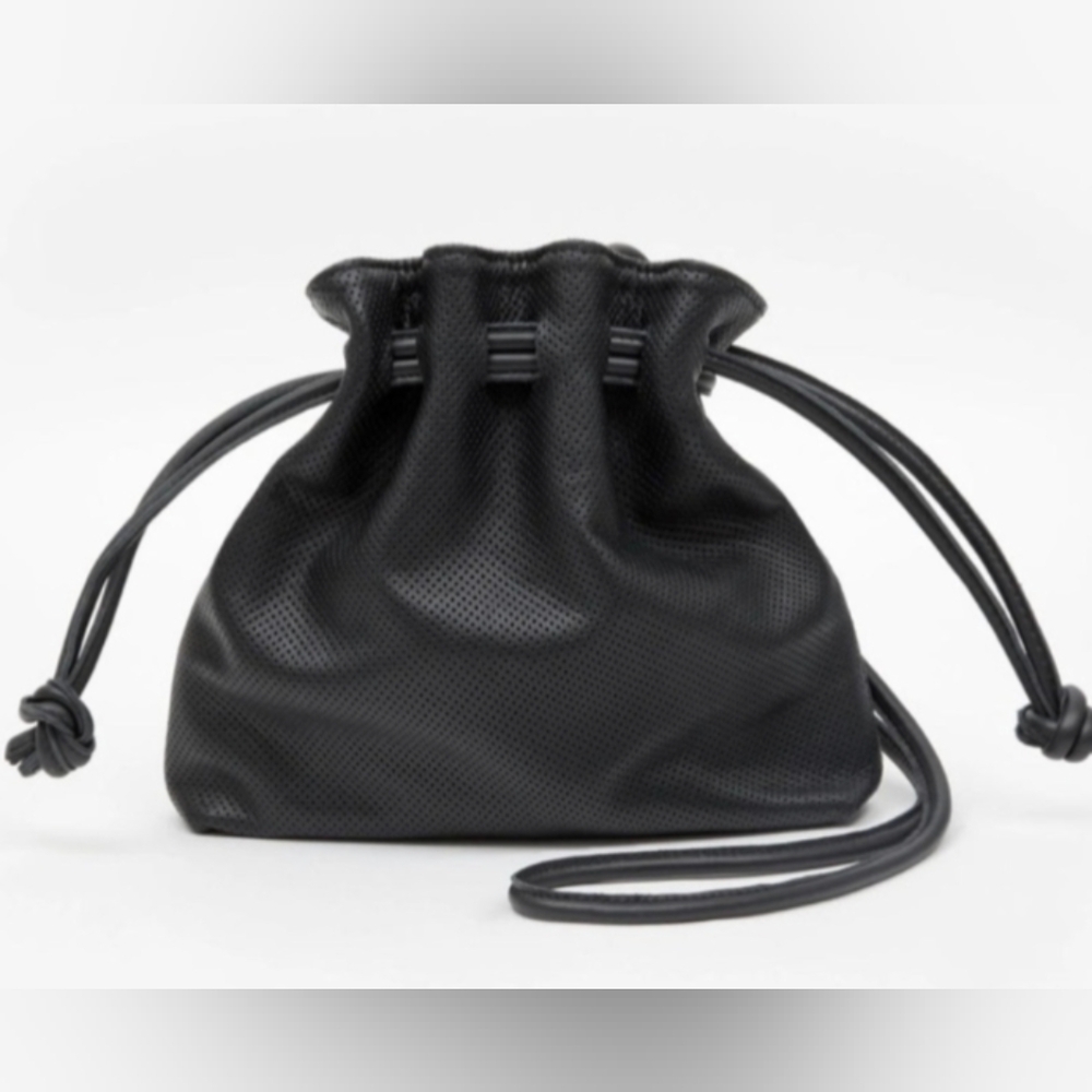 Clare V perforated black Petit Henri